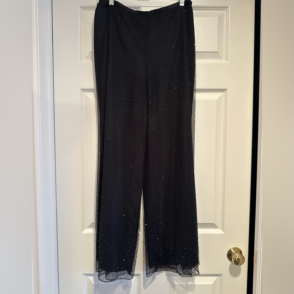Black Beaded Formal Pants